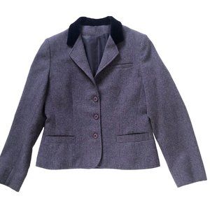 Purple Heather Devon Hall Velvet Collar Blazer Jacket Size 6